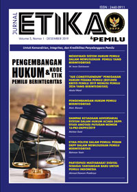 					View Vol. 5 No. 1 (2019): Jurnal Etika dan Pemilu
				